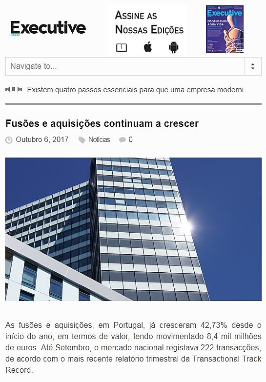 Fuses e aquisies continuam a crescer